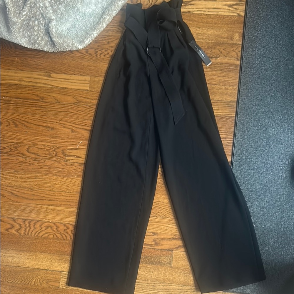 Elie Tahari Black Wide-Leg Trousers